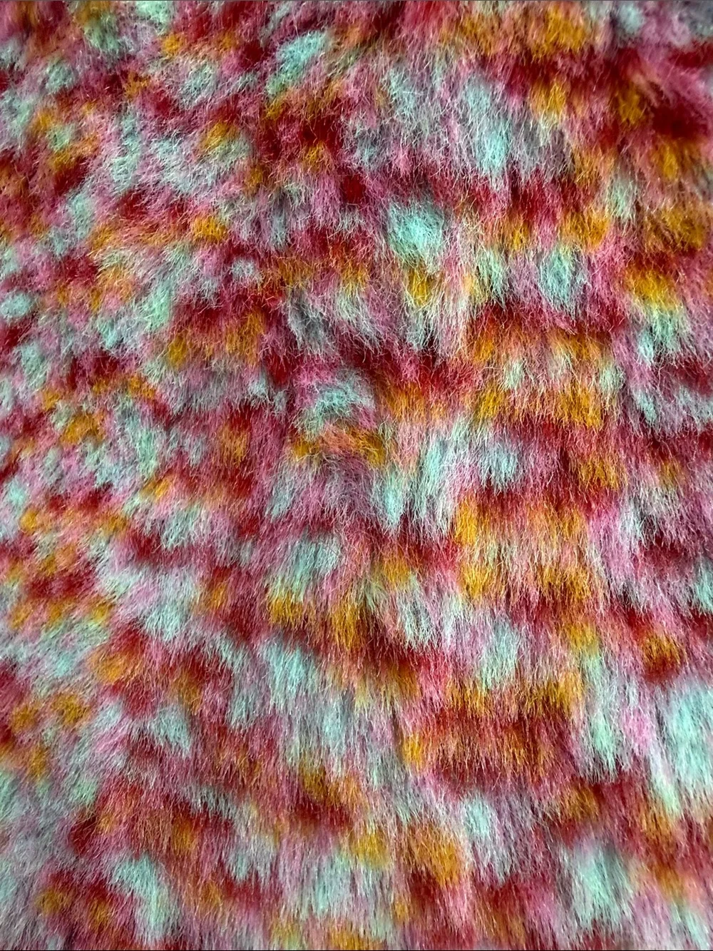 Vintage Cosqui by Infantiles Sheila Faux Fur Sherbet Confetti Teddy Coat. 24M